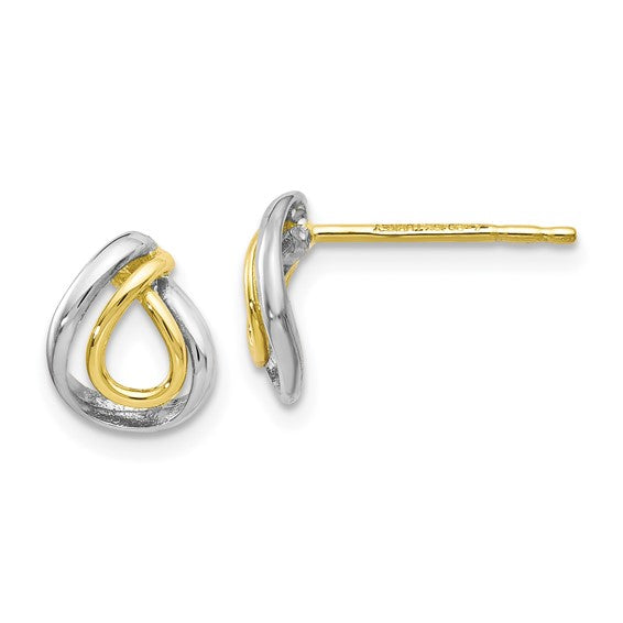 Leslie's 14kt Gold Polished Love Knot Post Earrings - Choice of 3 Color  Golds