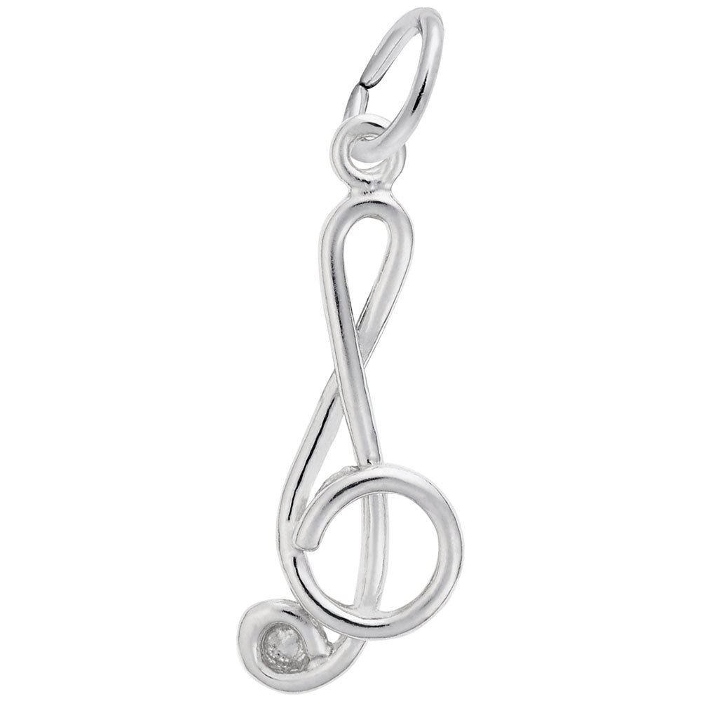 10kt or 14kt Gold Treble Clef Charm #0292