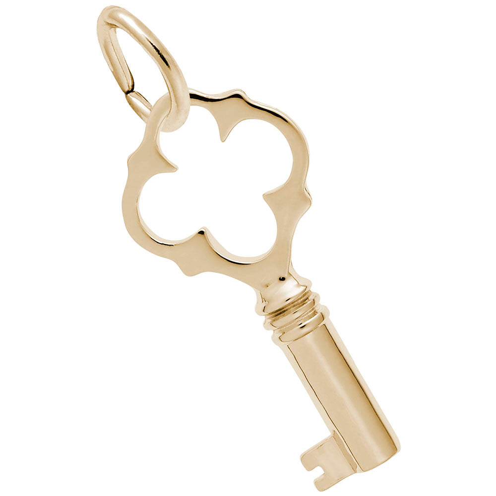 10kt or 14kt Gold Key Charm #0388