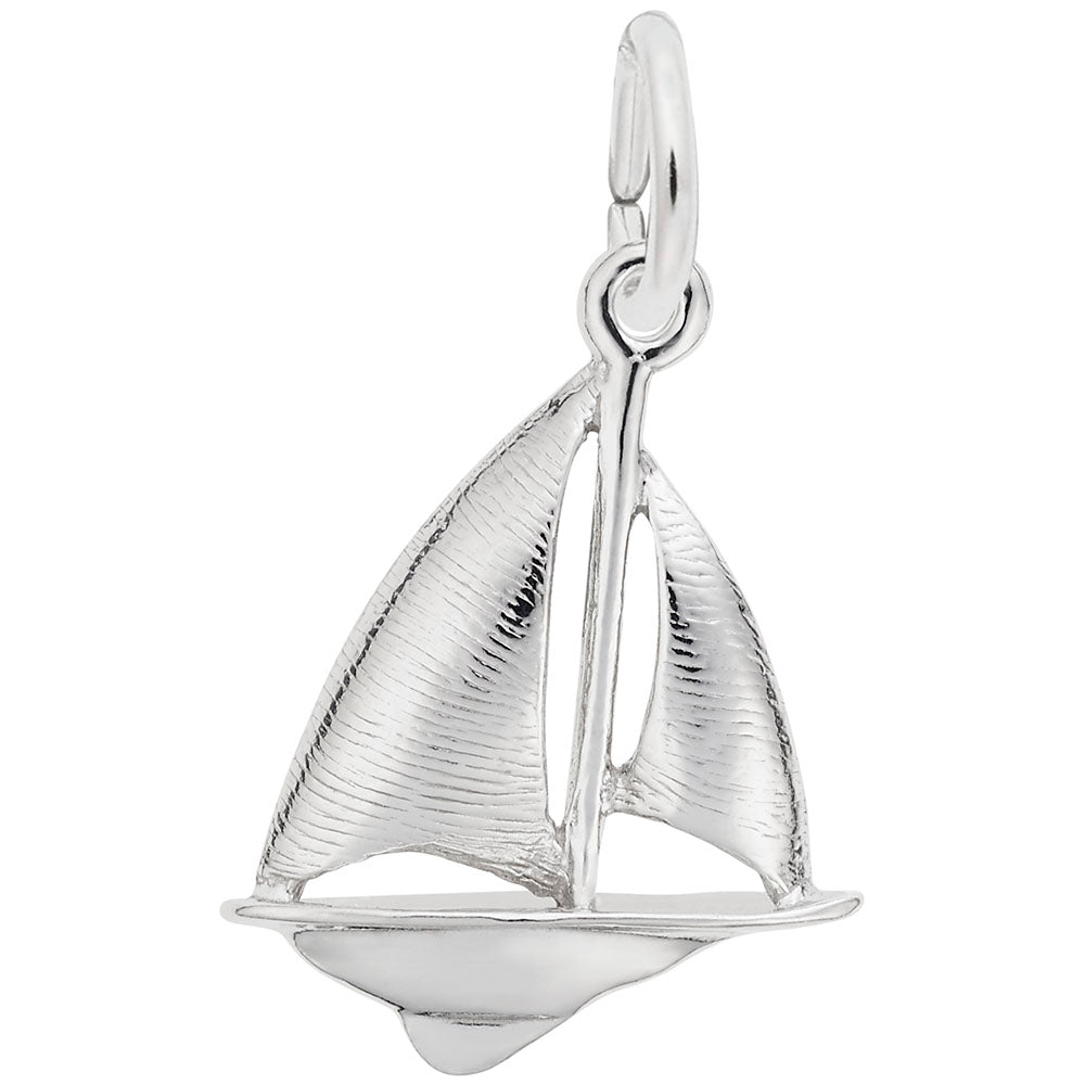 10kt or 14kt Gold Sloop Sailboat Charm #0529