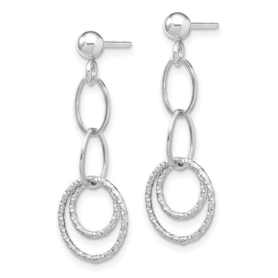 Leslie's 10K White Gold Post Dangle Earrings