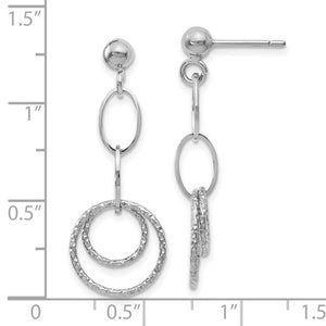 Leslie's 10K White Gold Post Dangle Earrings