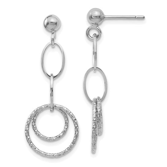 Leslie's 10K White Gold Post Dangle Earrings