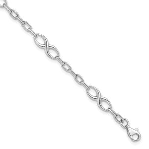 Leslie's 10kt White Gold Polished Link Bracelet