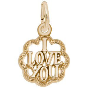 10kt or 14kt Gold I Love You Charm #1976