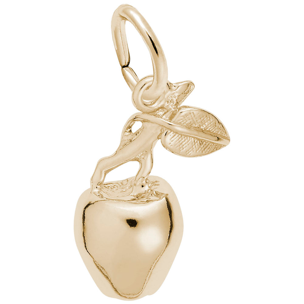 10kt Yellow Gold Apple Charm #2110