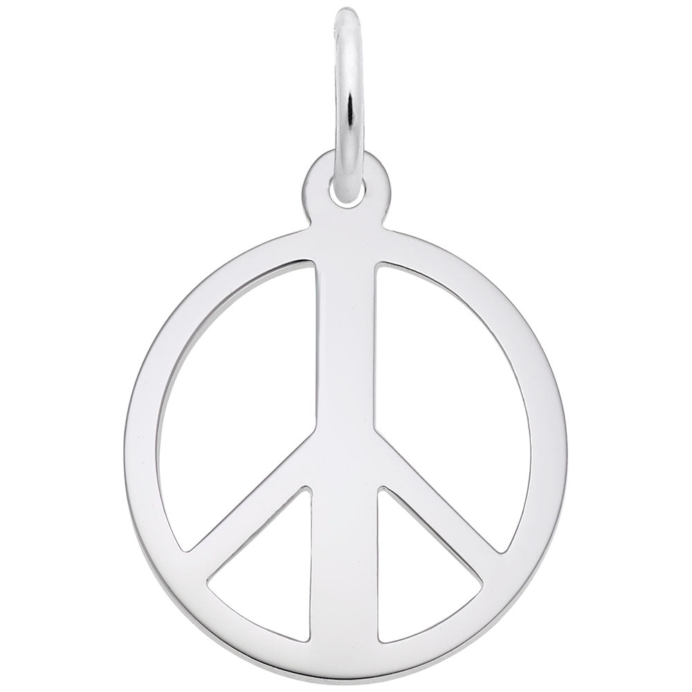 10kt or 14kt Gold Peace Symbol Charm #2148