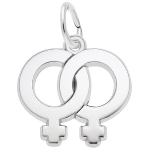 10kt or 14kt Gold Female Twins Charm #3053