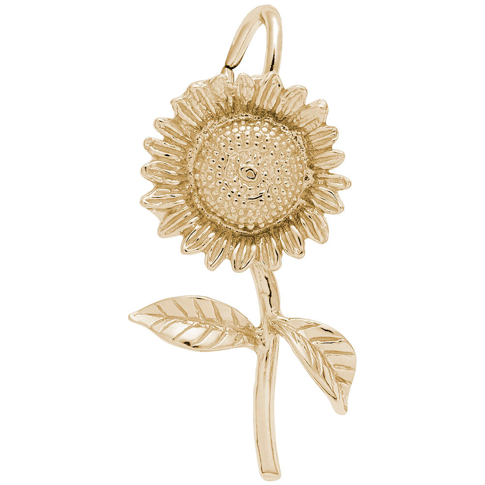 10kt Yellow Gold Sunflower Charm #3303