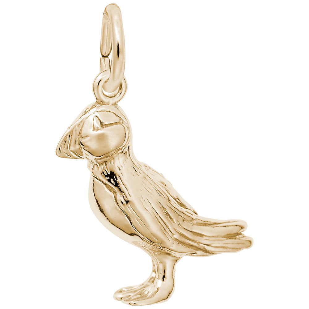 10kt Yellow Gold  Puffin Charm #3384