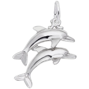 10kt Yellow Gold Two Dolphins Charm #3568