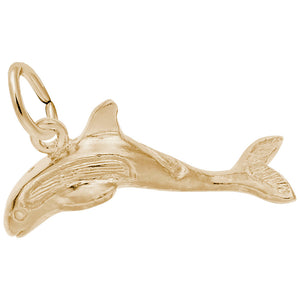 10kt Yellow Gold Whale Charm #3584