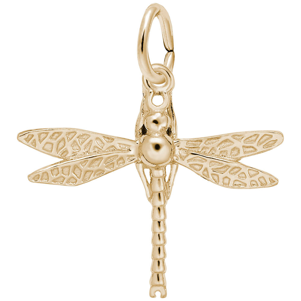 10kt or 14kt Gold  Dragonfly Charm #3693