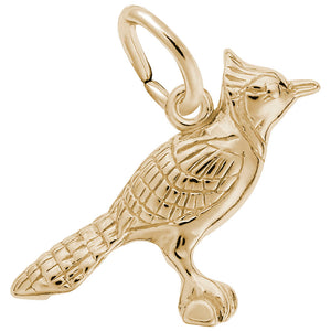 10kt Yellow Gold Blue Jay Charm #3849