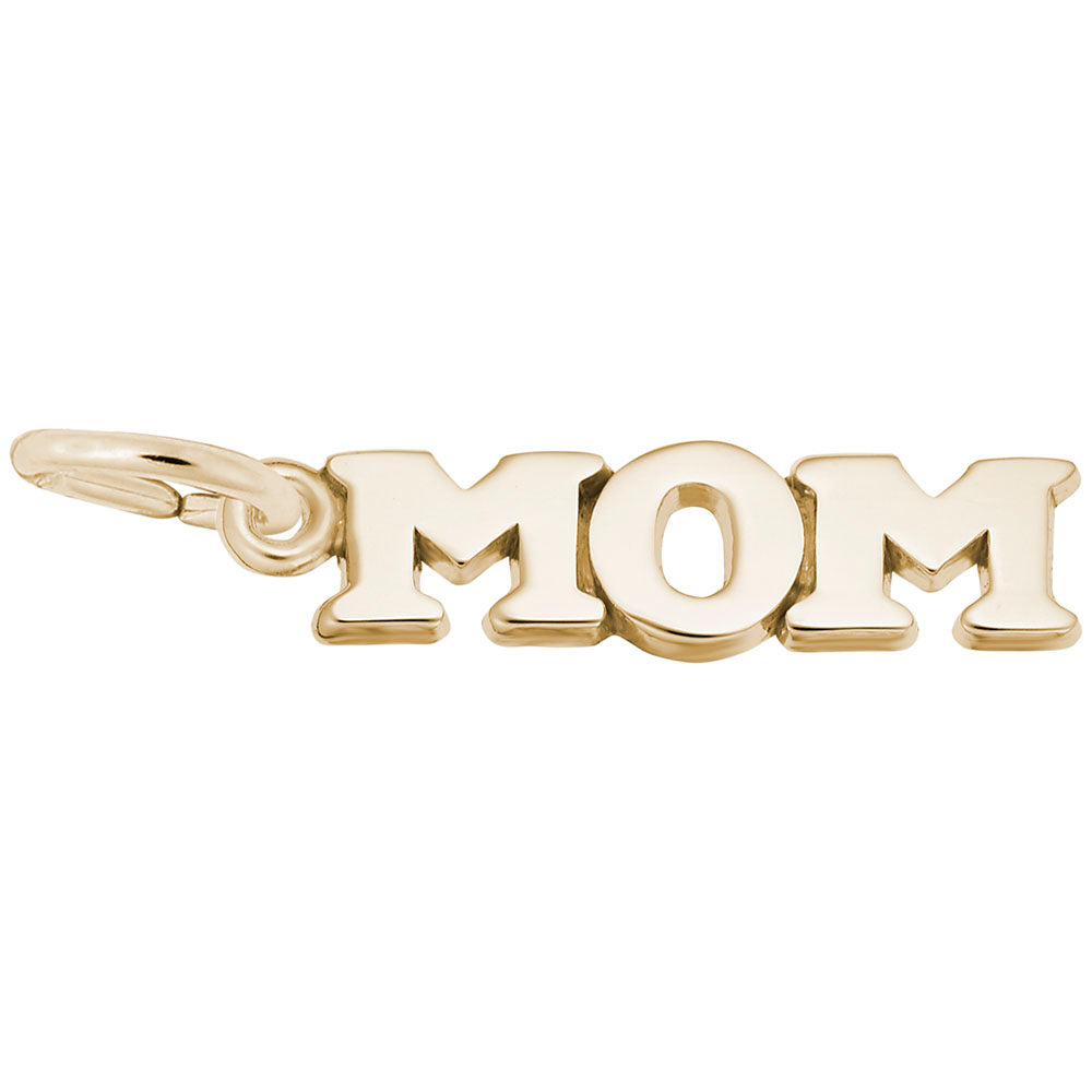 10kt or 14kt Gold Mom Charm #4436