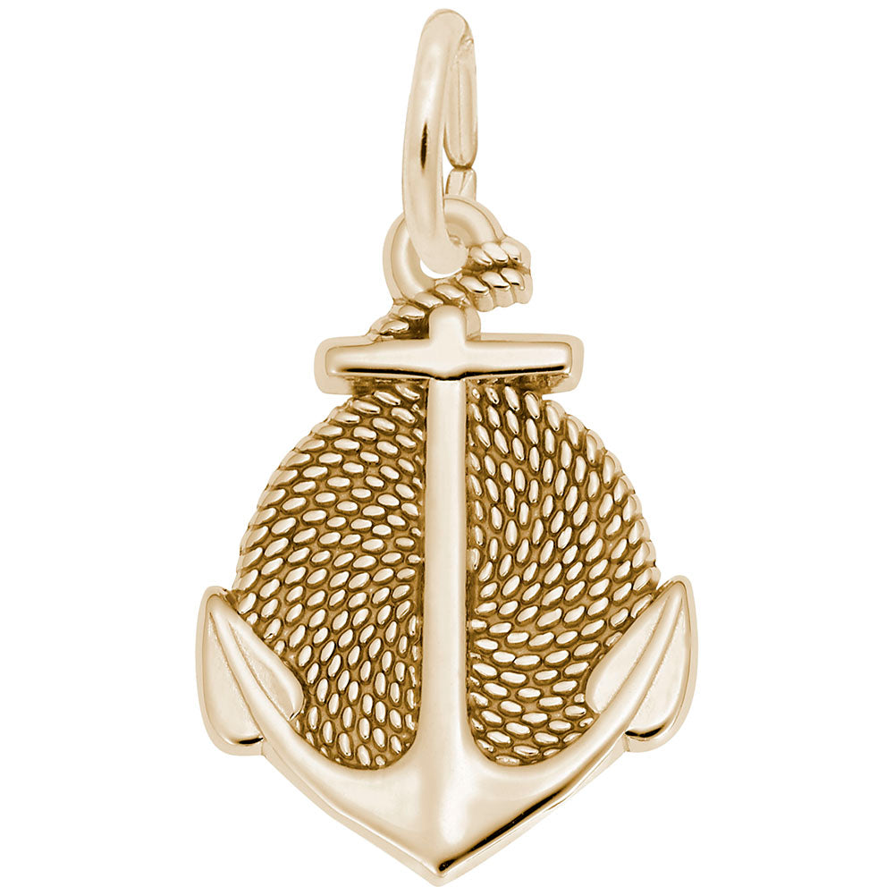 10kt or 14kt Gold Anchor Charm #6140