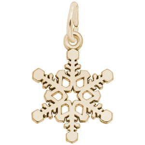 10kt or 14kt Gold Snowflake Charm #6543