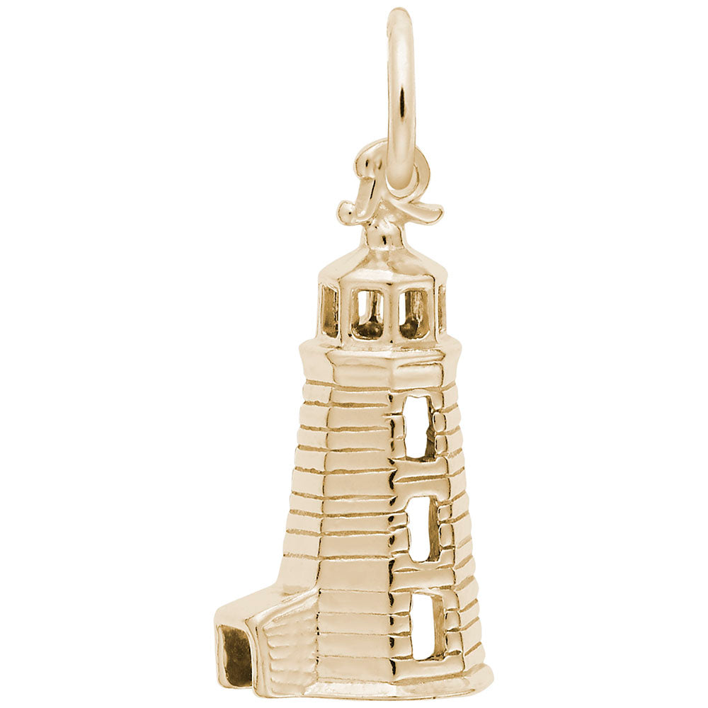 10kt Yellow Gold Lighthouse Charm #8234