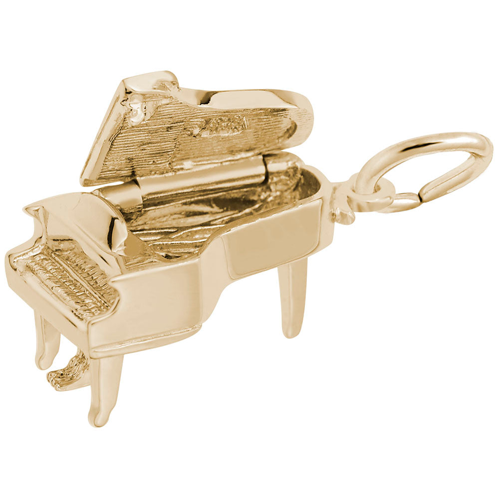 10kt Yellow Gold Piano Charm #8252