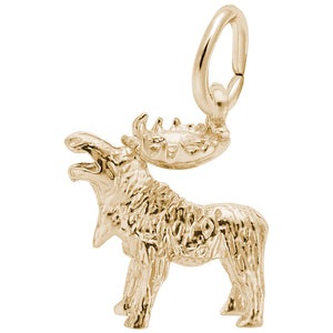 10kt Yellow Gold Moose Charm 8268