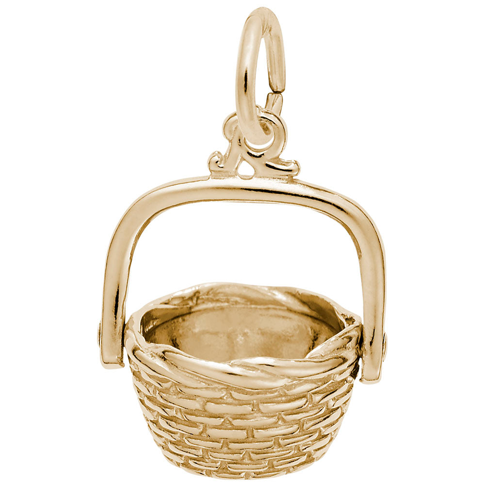 10kt or 14kt Gold Nantucket Basket Charm #8285