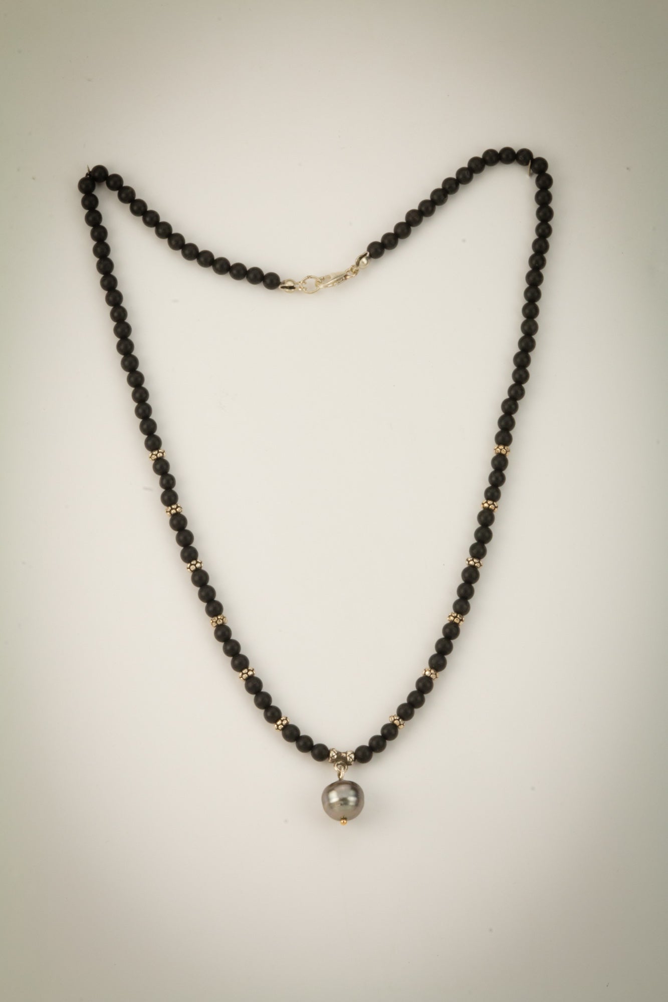 Onyx & Cook Island Pearl Necklace