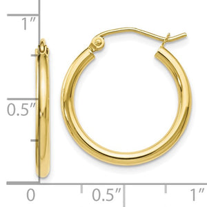 Leslie's 10K Polished Hinged Hoop Earrings in 3 Sizes