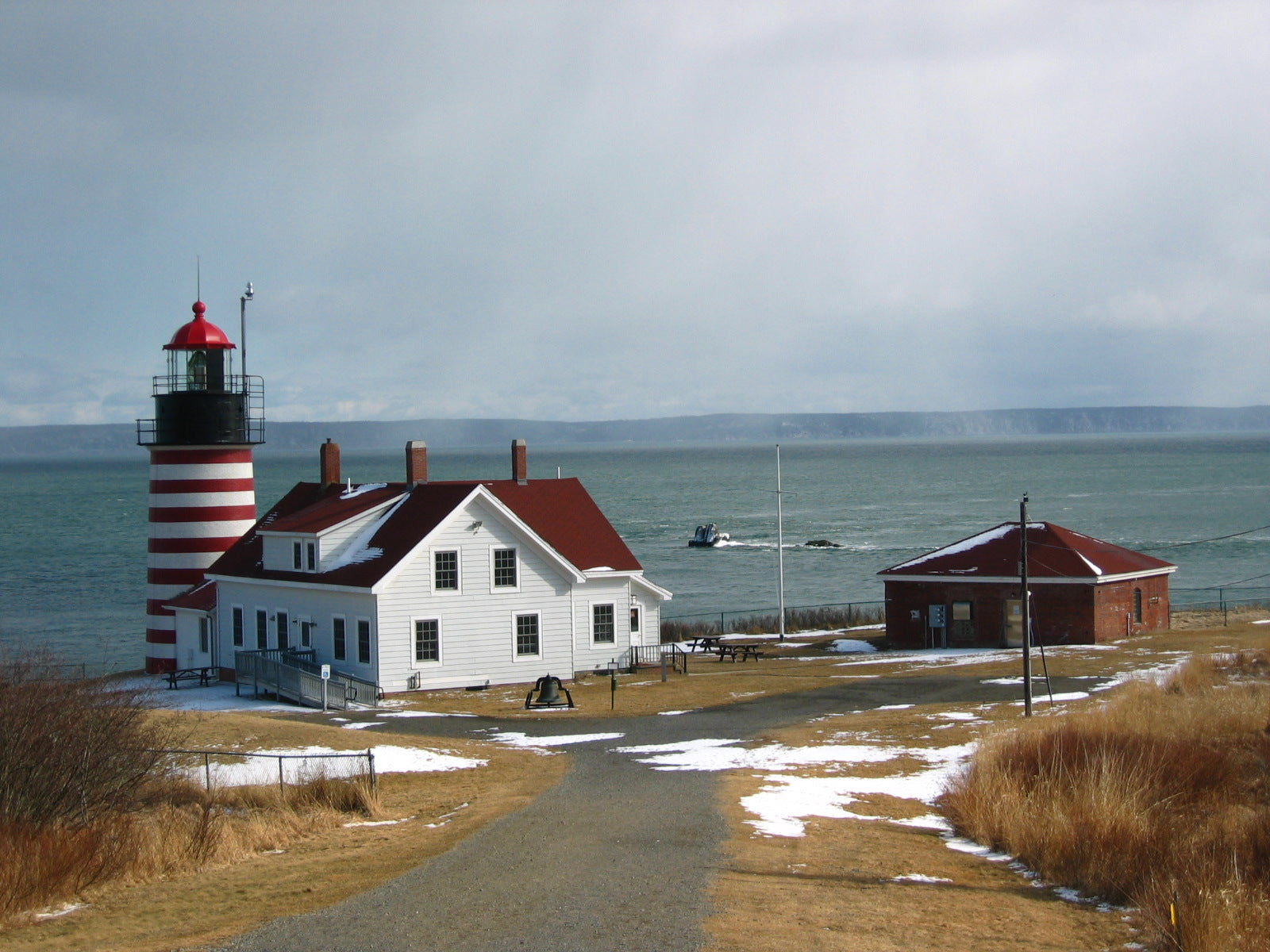 10kt Yellow Gold Quoddy Head Lighthouse Charm #6570