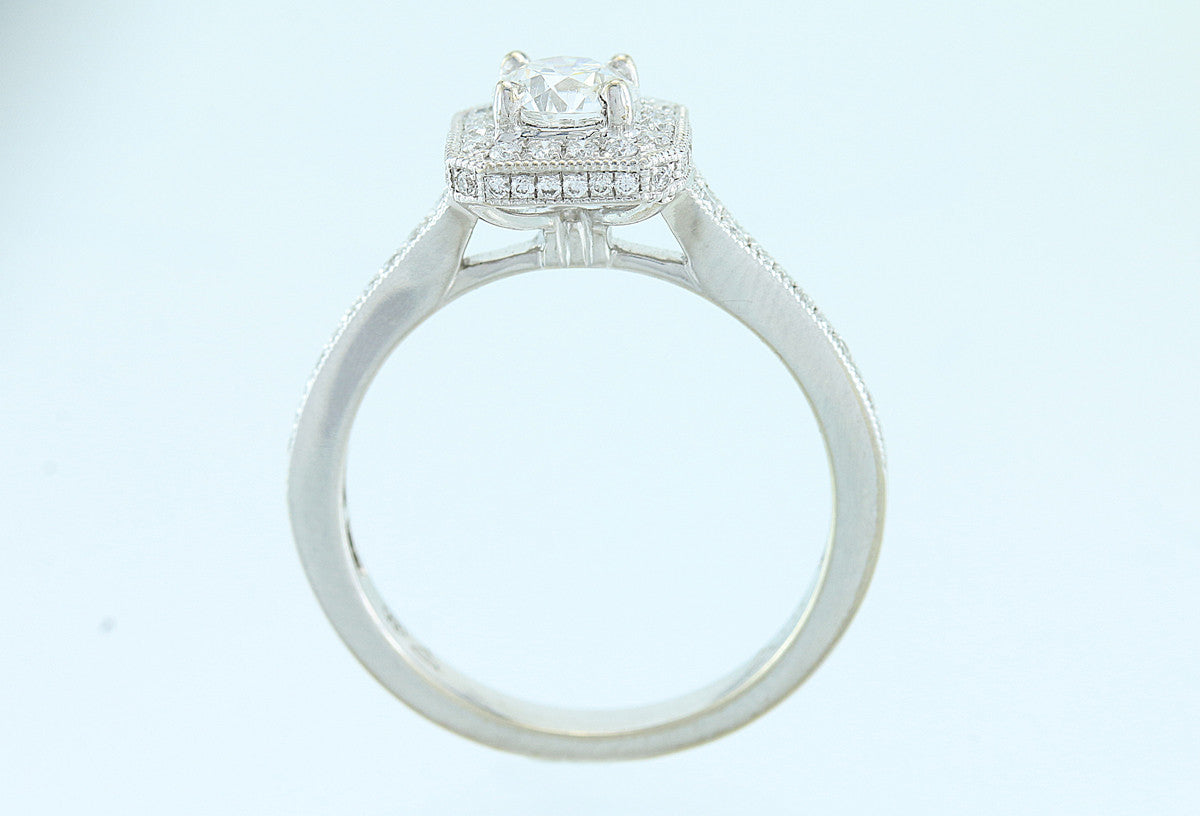 Diamond Halo Style 3/4ct Engagement Ring G SI1