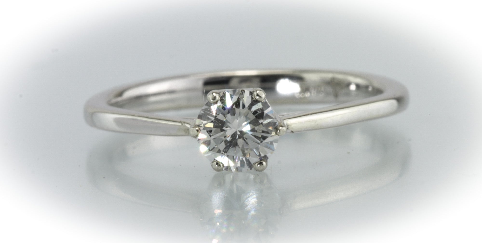 1/2 Carat 14kt White Gold Solitaire