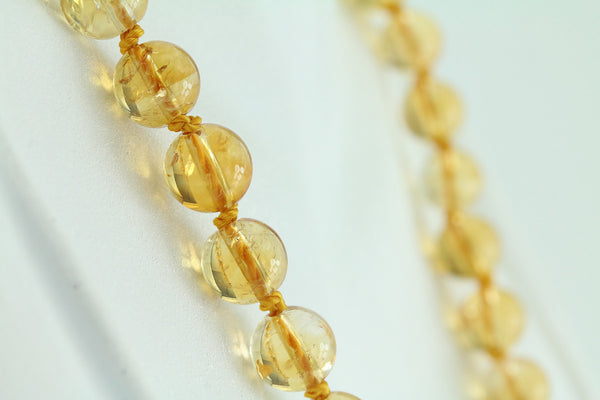 Vintage gold-plated beads hotsell and chunky Citrine necklace