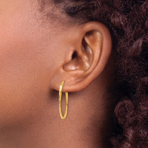 Leslie's 14K Twisted Oval Hoop Earrings - Pyramid Studios