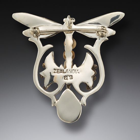 Zealandia Dragonfly Rising Ancient Fossilized Tusk Ivory, Mother of Pearl  and - Pyramid Studios